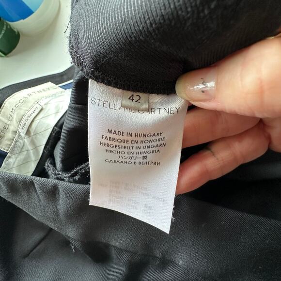 Stella McCartney Black Ankle-Zip Tailored Pants Women Size 6 - Picture 10 of 15